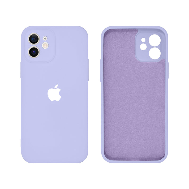Capinha Celular iPhone 12 Silicone Aveludado com Proteção Câmera