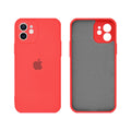 Capinha Celular iPhone 12 Silicone Aveludado com Proteção Câmera