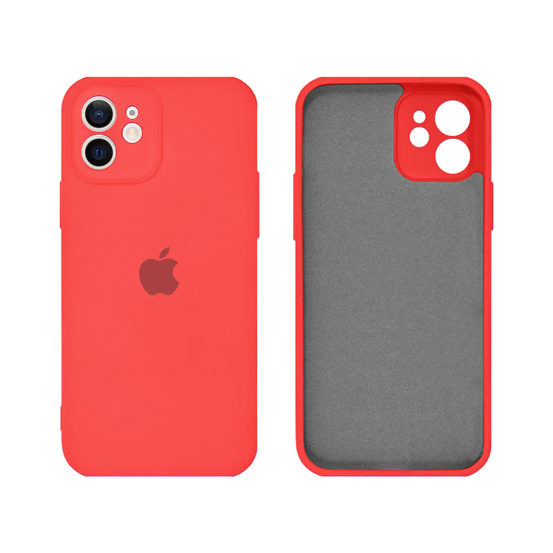 Capinha Celular iPhone 12 Silicone Aveludado com Proteção Câmera