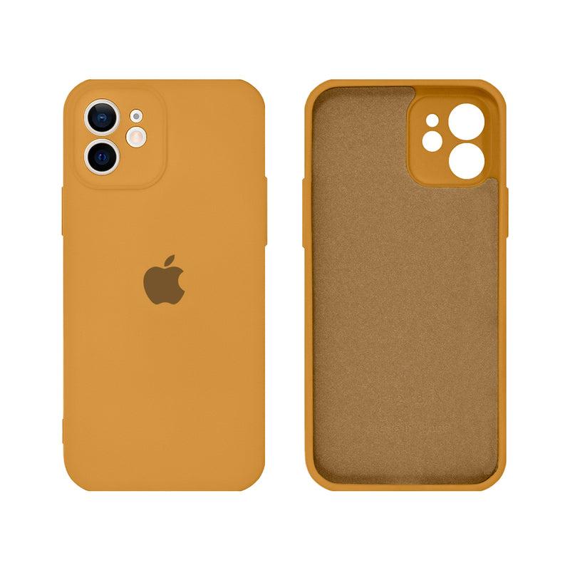 Capinha Celular iPhone 12 Silicone Aveludado com Proteção Câmera