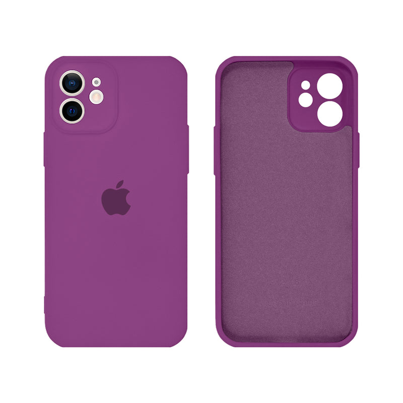 Capinha Celular iPhone 12 Silicone Aveludado com Proteção Câmera