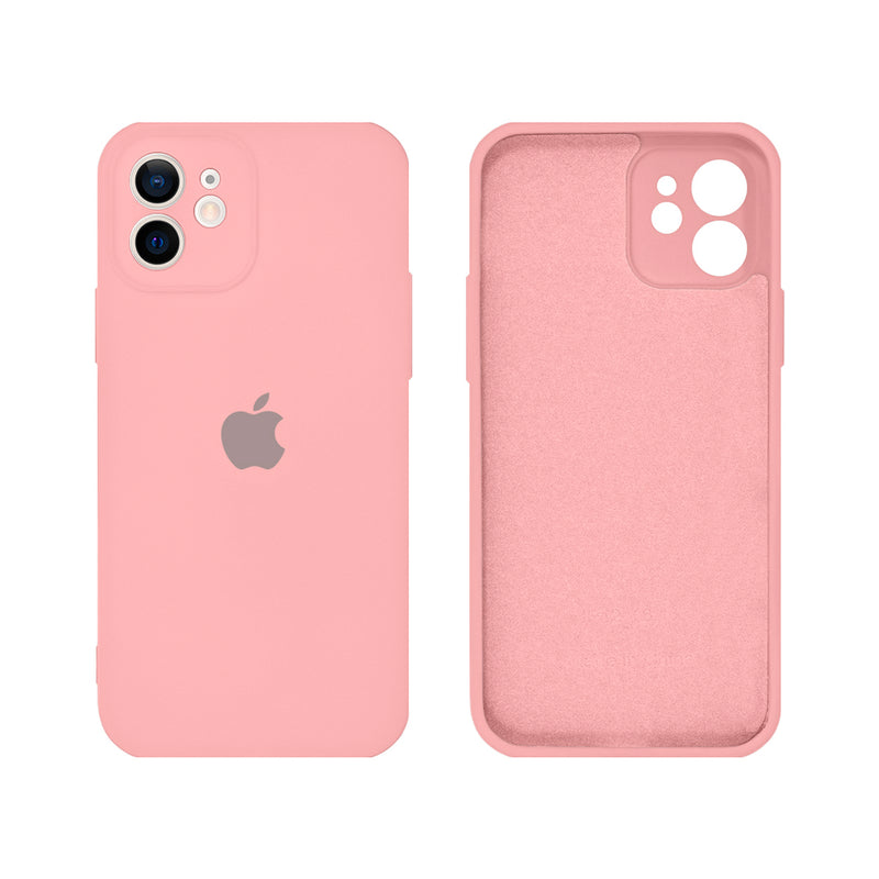 Capinha Celular iPhone 12 Silicone Aveludado com Proteção Câmera