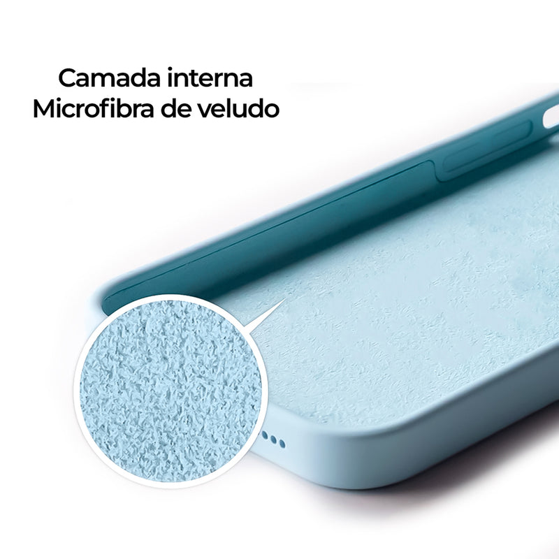 Capinha para iPhone 15 em Silicone com Interior Aveludado