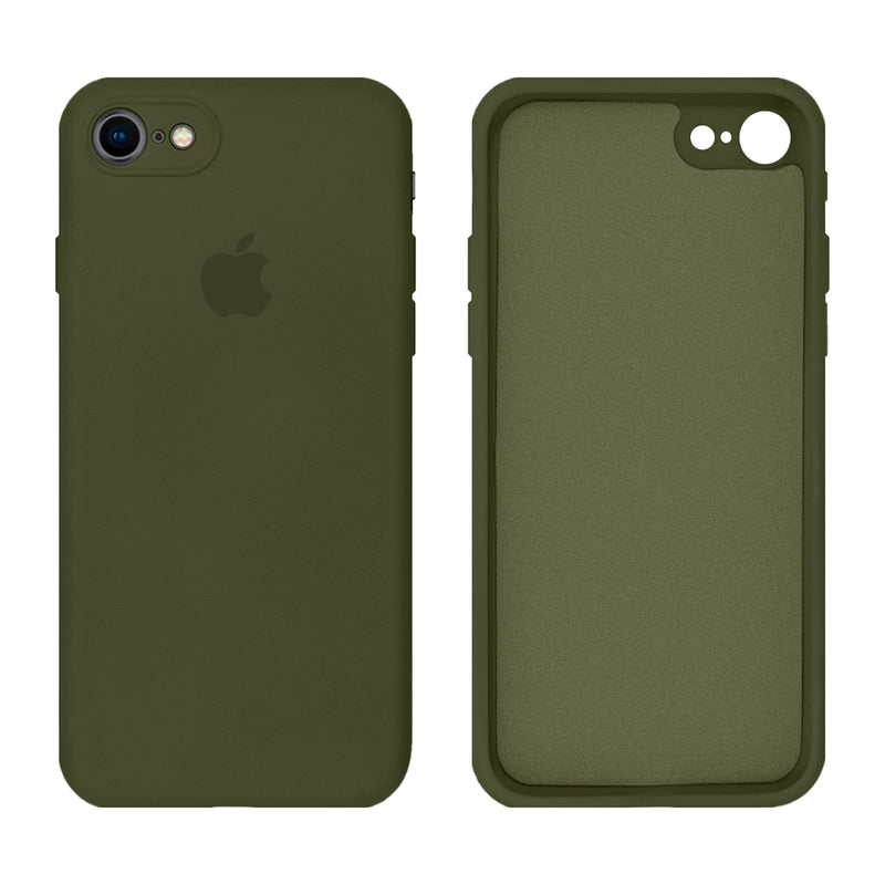 Capinha Celular iPhone 7, 8, SE 2ª e 3ª Geração Silicone Aveludado com Proteção de Câmera
