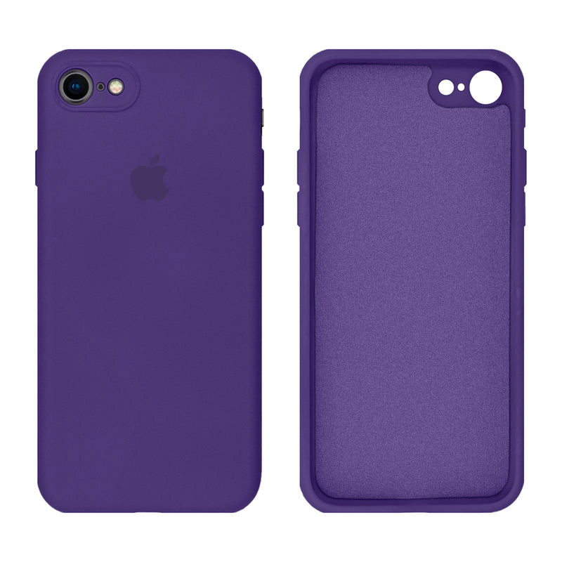 Capinha Celular iPhone 7, 8, SE 2ª e 3ª Geração Silicone Aveludado com Proteção de Câmera