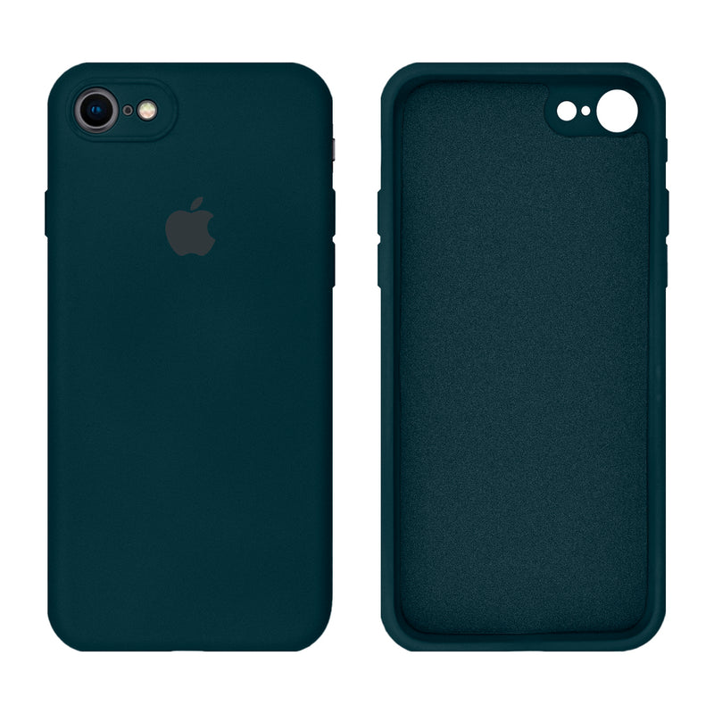 Capinha Celular iPhone 7, 8, SE 2ª e 3ª Geração Silicone Aveludado com Proteção de Câmera
