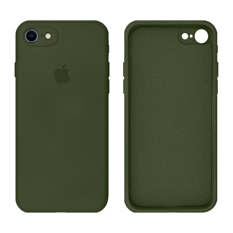 Capinha Celular iPhone 7, 8, SE 2ª e 3ª Geração Silicone Aveludado com Proteção de Câmera