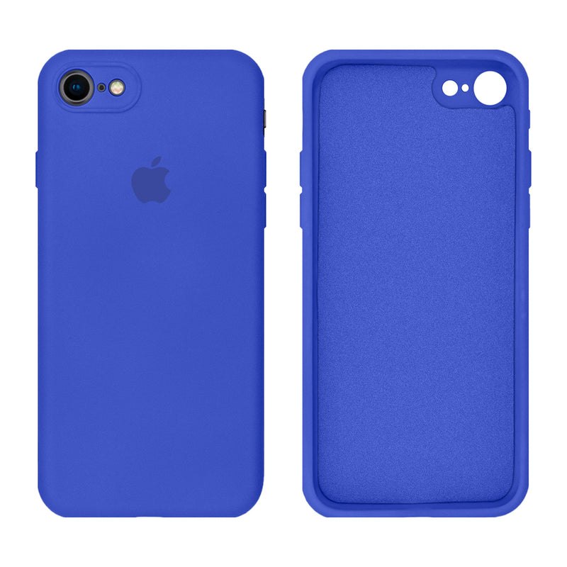 Capinha Celular iPhone 7, 8, SE 2ª e 3ª Geração Silicone Aveludado com Proteção de Câmera