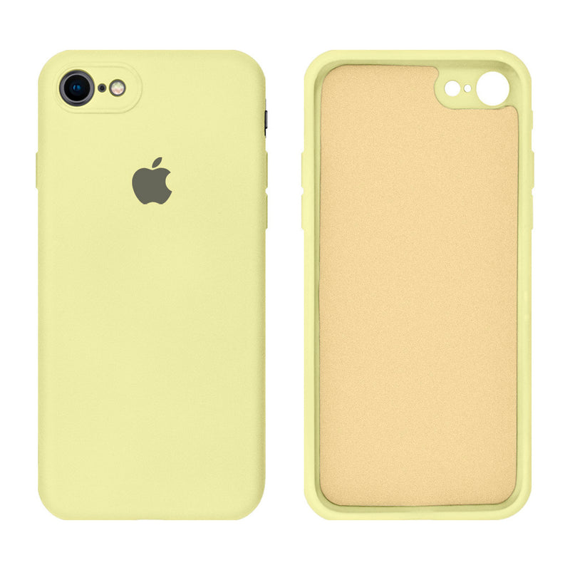 Capinha Celular iPhone 7, 8, SE 2ª e 3ª Geração Silicone Aveludado com Proteção de Câmera