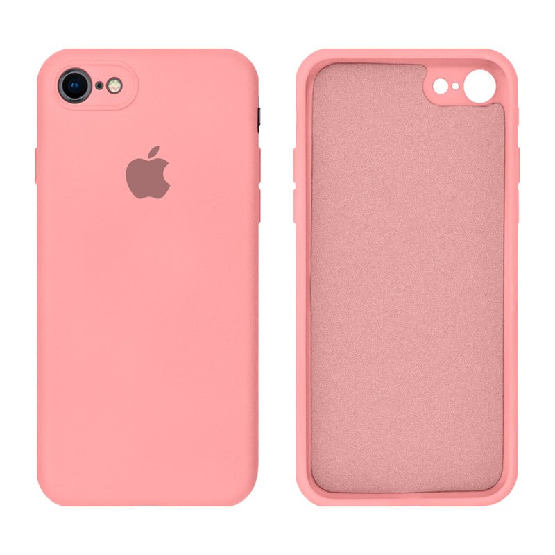 Capinha Celular iPhone 7, 8, SE 2ª e 3ª Geração Silicone Aveludado com Proteção de Câmera