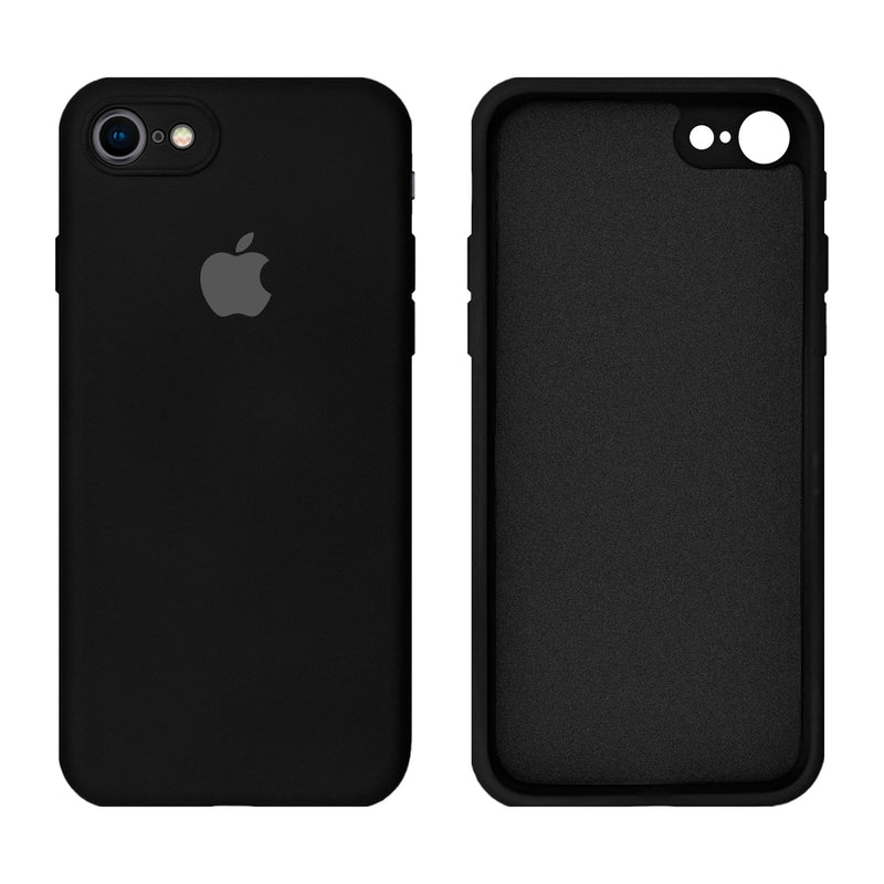 Capinha Celular iPhone 7, 8, SE 2ª e 3ª Geração Silicone Aveludado com Proteção de Câmera