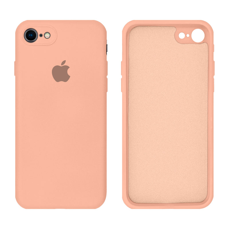 Capinha Celular iPhone 7, 8, SE 2ª e 3ª Geração Silicone Aveludado com Proteção de Câmera