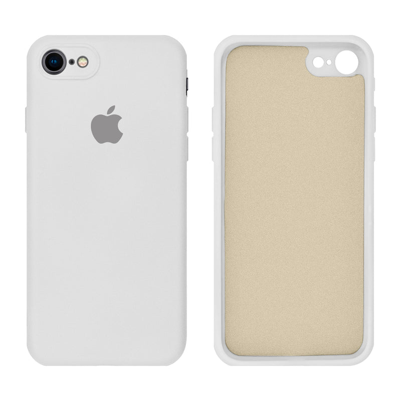Capinha Celular iPhone 7, 8, SE 2ª e 3ª Geração Silicone Aveludado com Proteção de Câmera