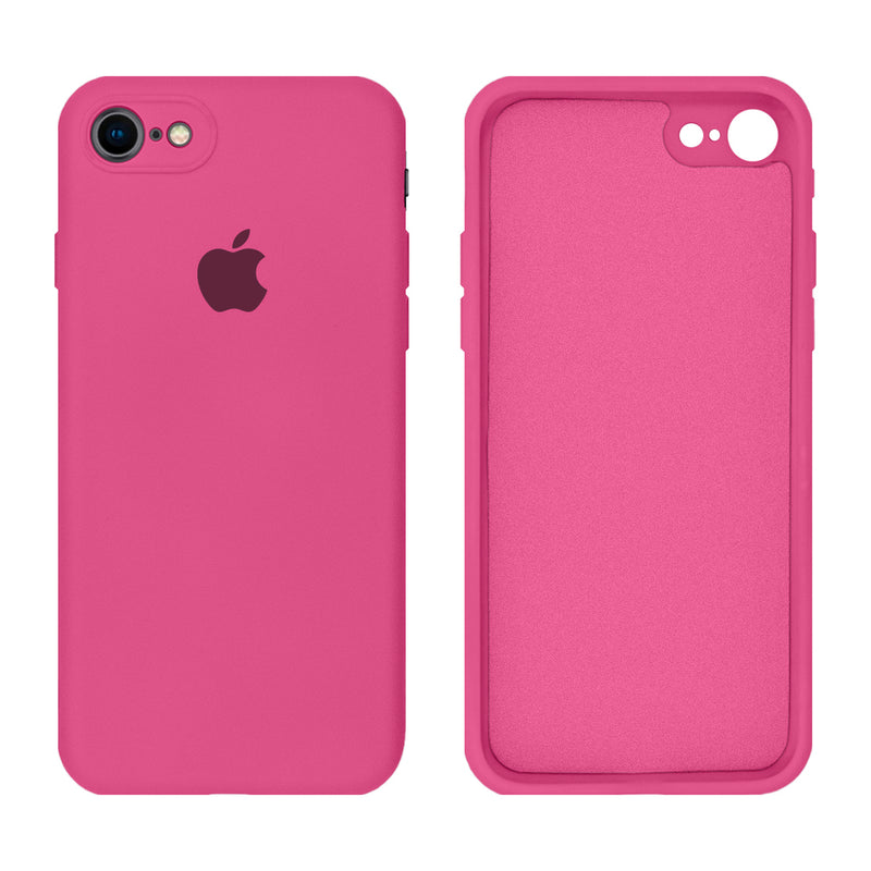 Capinha Celular iPhone 7, 8, SE 2ª e 3ª Geração Silicone Aveludado com Proteção de Câmera