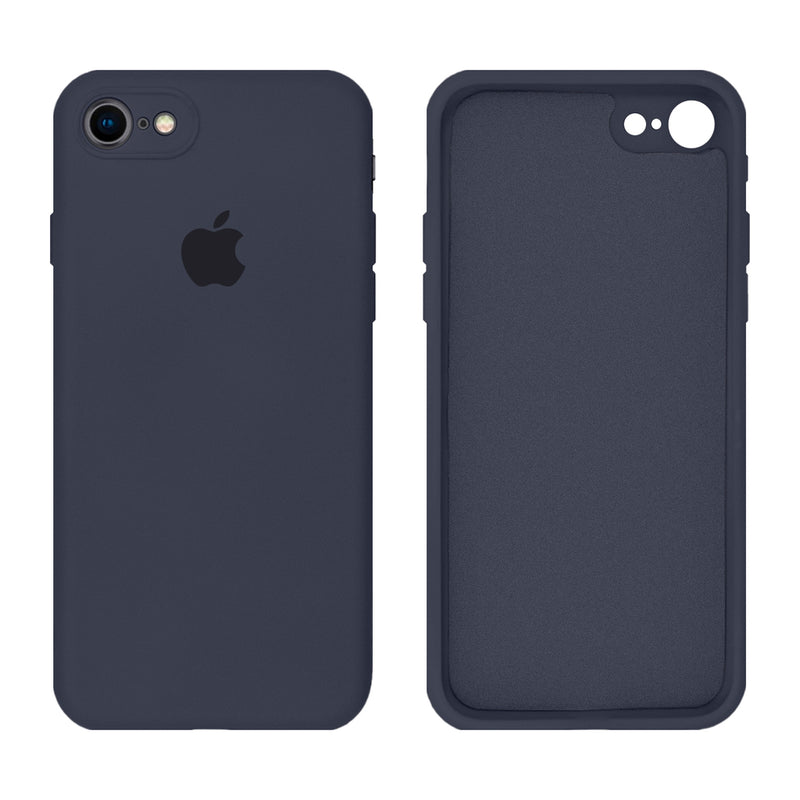 Capinha Celular iPhone 7, 8, SE 2ª e 3ª Geração Silicone Aveludado com Proteção de Câmera