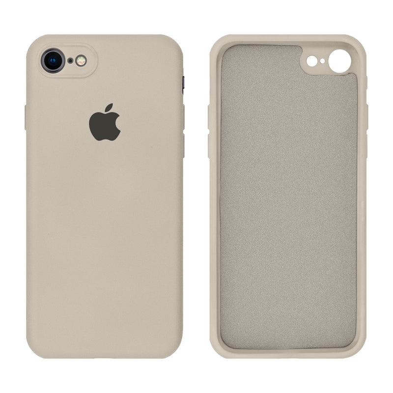 Capinha Celular iPhone 7, 8, SE 2ª e 3ª Geração Silicone Aveludado com Proteção de Câmera