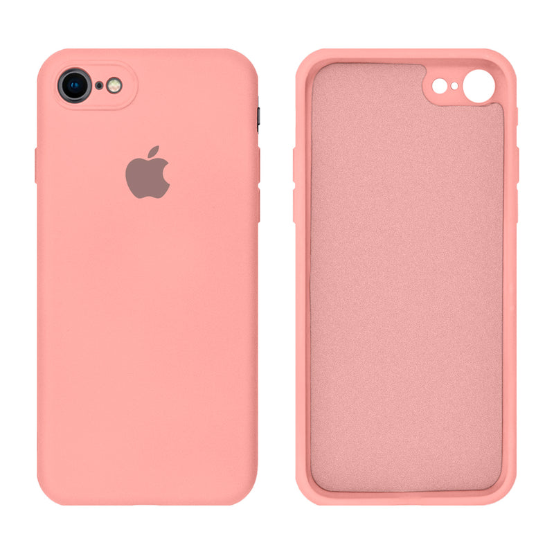 Capinha Celular iPhone 7, 8, SE 2ª e 3ª Geração Silicone Aveludado com Proteção de Câmera