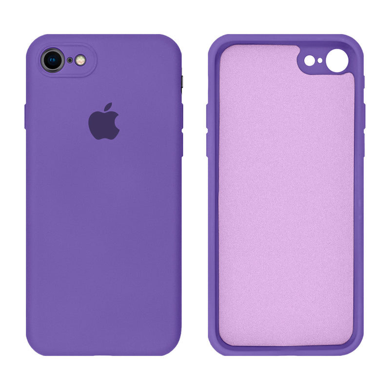 Capinha Celular iPhone 7, 8, SE 2ª e 3ª Geração Silicone Aveludado com Proteção de Câmera