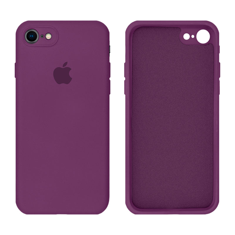 Capinha Celular iPhone 7, 8, SE 2ª e 3ª Geração Silicone Aveludado com Proteção de Câmera