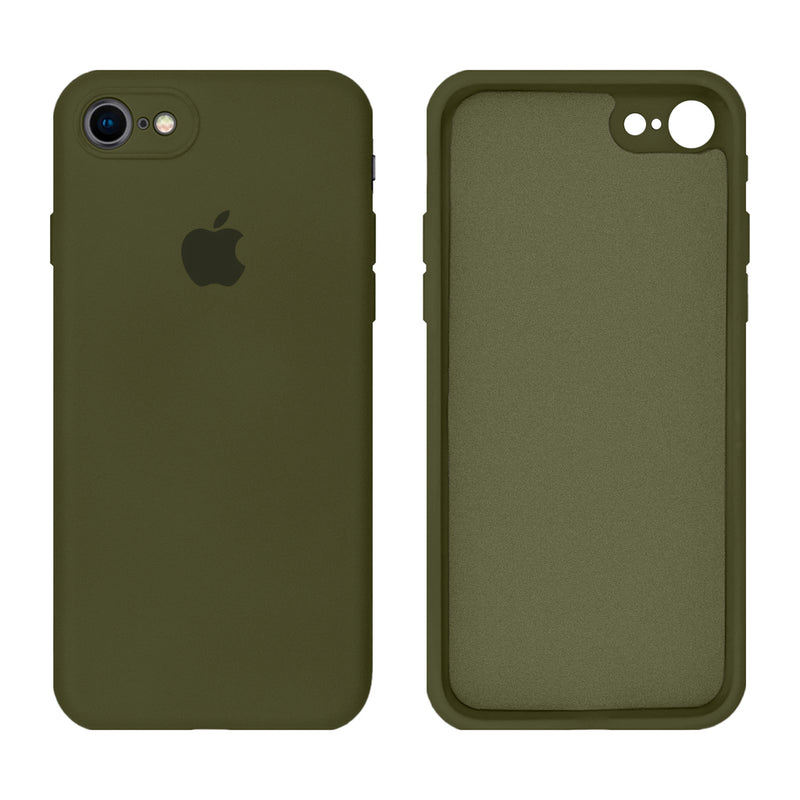 Capinha Celular iPhone 7, 8, SE 2ª e 3ª Geração Silicone Aveludado com Proteção de Câmera