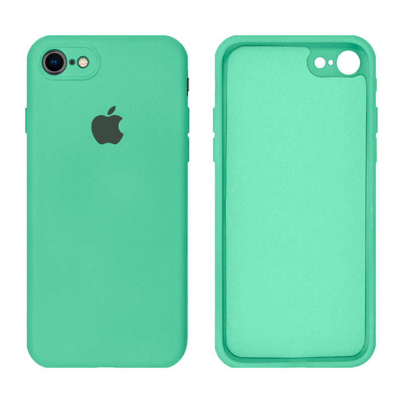 Capinha Celular iPhone 7, 8, SE 2ª e 3ª Geração Silicone Aveludado com Proteção de Câmera