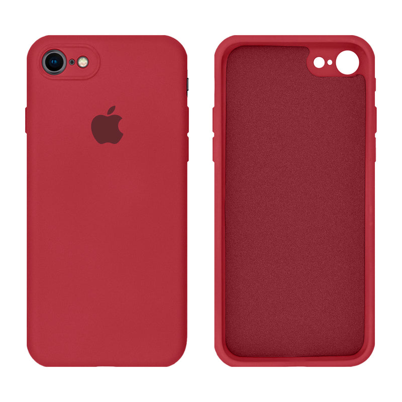 Capinha Celular iPhone 7, 8, SE 2ª e 3ª Geração Silicone Aveludado com Proteção de Câmera