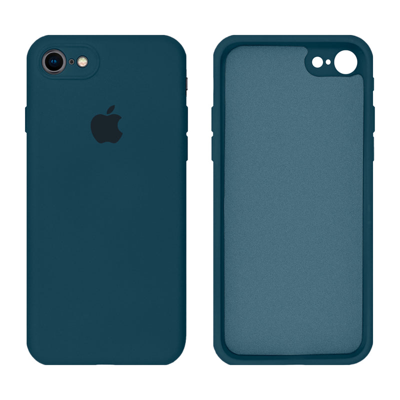 Capinha Celular iPhone 7, 8, SE 2ª e 3ª Geração Silicone Aveludado com Proteção de Câmera