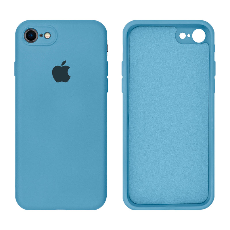 Capinha Celular iPhone 7, 8, SE 2ª e 3ª Geração Silicone Aveludado com Proteção de Câmera