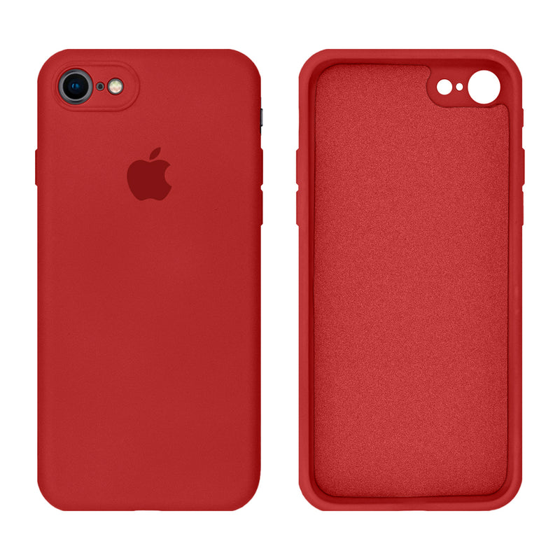 Capinha Celular iPhone 7, 8, SE 2ª e 3ª Geração Silicone Aveludado com Proteção de Câmera