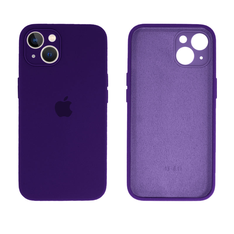 Capinha Celular iPhone 13 Silicone Aveludado com Proteção Câmera