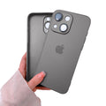 Capinha Celular Para iPhone 13 Silicone Vidro Fosco com Lentes de Safira