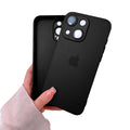 Capinha Celular Para iPhone 13 Silicone Vidro Fosco com Lentes de Safira